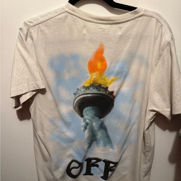 Off-White Beige Statue Graphic Tee - Picture 3 of 3